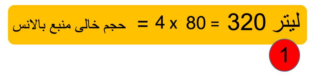 حجم خالی مثال در محاسبه منبع بالانس