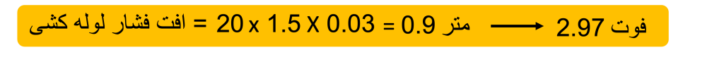 افت فشار لوله‌کشی مثال در محاسبه پمپ جت جکوزی